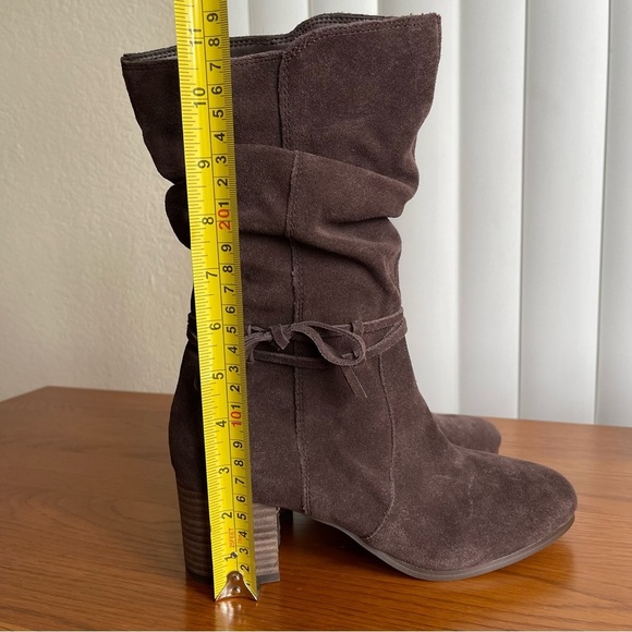 Violet & Red Janine Slouch Suede Boots Size 7.5 Brown - Picture 10 of 14